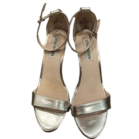 *Steve Madden* Silver Chrome Stiletto Heels w/Buckle Clasp - Picture 3 of 6